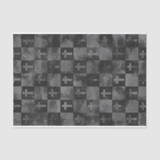 Papier Mousseline Croix Checkered (Recto)