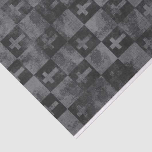 Papier Mousseline Croix Checkered (Détail)