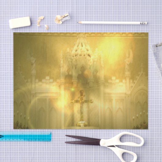 Papier Mousseline Croix chrétienne (Artisanat)