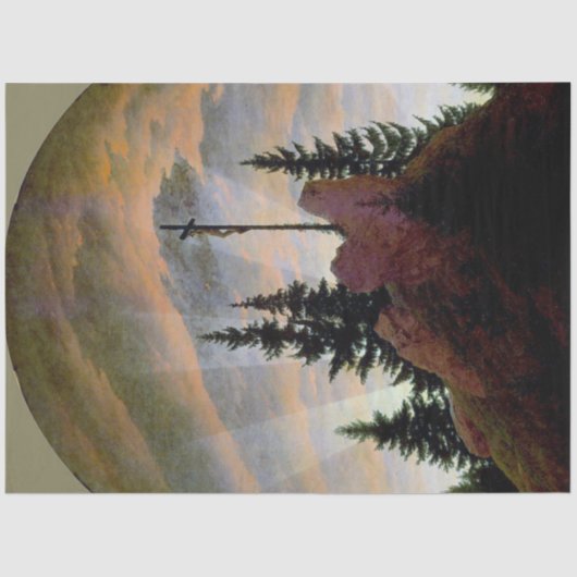 Papier Mousseline Croix dans les montagnes, Friedrich (Recto)