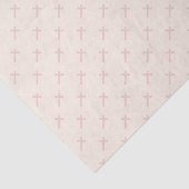 Papier Mousseline Croix de rose en pastel de communion (Détail)