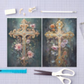 Papier Mousseline Croix d'or (Artisanat)