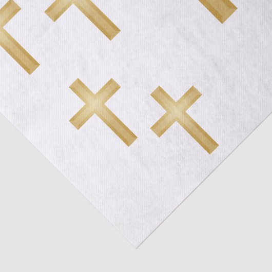 Papier Mousseline Croix d'or chrétienne (Détail)
