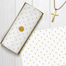 Croix - Faux Mustard Gold sur blanc