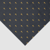 Papier Mousseline Croix - Faux Mustard Gold sur Graphite (Détail)