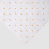 Papier Mousseline Croix - Orange clair (Détail)