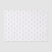 Papier Mousseline Croix religieuse blanche | (Recto)