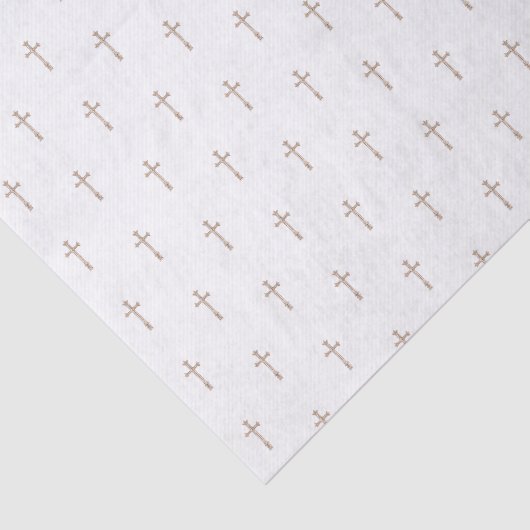 Papier Mousseline Croix religieuse blanche | (Détail)