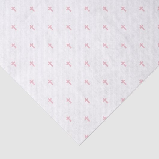 Papier Mousseline Croix - Rose (Détail)
