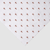 Papier Mousseline Croix - Rouge foncé (Détail)