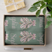 Papier Mousseline Croquette Bow Christmas Tree Personalized Name (Cadeau)