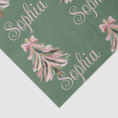 Papier Mousseline Croquette Bow Christmas Tree Personalized Name (Détail)