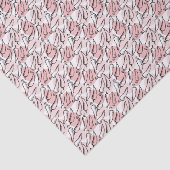 Papier Mousseline Croquis brut Chili Poivrons en rose (Détail)