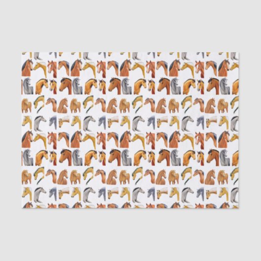 Papier Mousseline Croquis de chevaux (Recto)