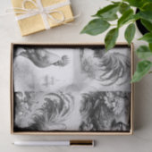 Papier Mousseline Croquis de coq (Cadeau)