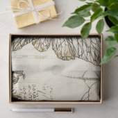 Papier Mousseline Croquis de fleurs Vintages Whimsical (Cadeau)