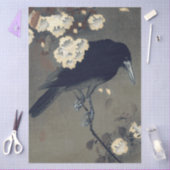 Papier Mousseline Crow and Blossom by Ohara Koson Decoupage (Artisanat)