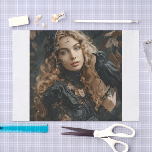 Papier Mousseline Crow Lyfe2 (Artisanat)