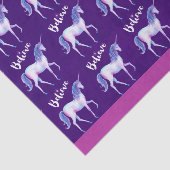 Papier Mousseline Croyez avec Unicorn dans les aquarelles pastel (Détail)