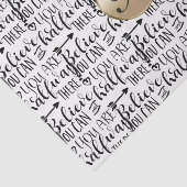 Papier Mousseline Croyez que vous pouvez Inspirationnel Monogramme p (Détail)