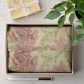 Papier Mousseline Cru, floral, de corail, rose, roses, chic minable, (Cadeau)