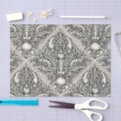 Papier Mousseline Crustacéen en noir et blanc naturel (Artisanat)