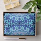 Papier Mousseline Crystal Blue Shiny Mandala (Cadeau)