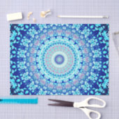 Papier Mousseline Crystal Blue Shiny Mandala (Artisanat)