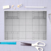 Papier Mousseline Cubes Abstraits (Artisanat)