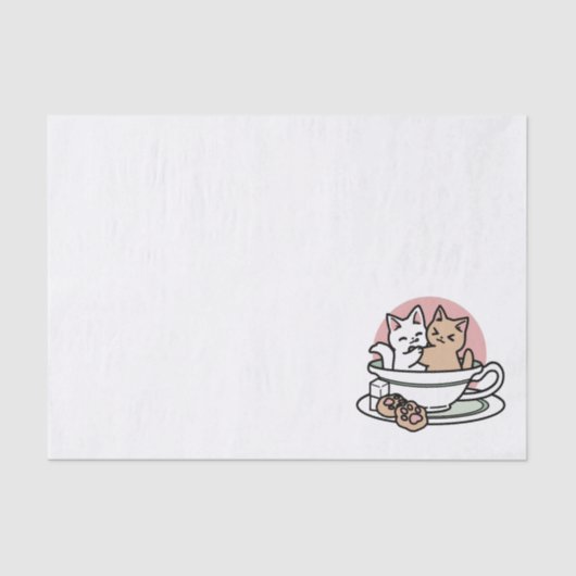 Papier Mousseline Cuddin en coupe - Tea Time adorable (Recto)