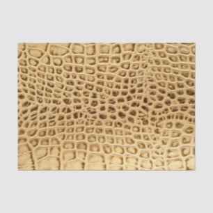 Papier Mousseline cuir du sud-ouest d'alligator de brun d'or