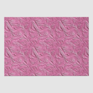 Papier Mousseline Cuir rose Faux