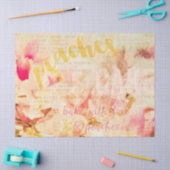 Papier Mousseline Cuire avec amour et collier de pêches (Artisanat)