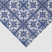 Papier Mousseline Cuisine agricole Style champêtre bleu sur carrelag (Détail)