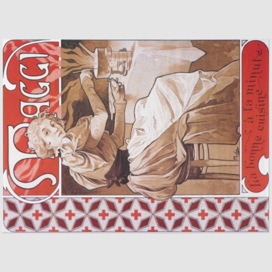 Papier Mousseline Cuisine de femme, Alphonse Mucha (Recto)