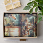 Papier Mousseline Cuisine de ferme de fleurs Pâques Bunny Decoupage (Cadeau)