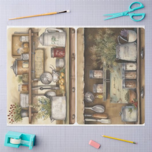 Papier Mousseline Cuisine de la ferme (Artisanat)