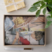 Papier Mousseline Cuisine familiale rétro (Cadeau)