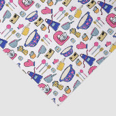 Papier Mousseline Cuisine lumineuse Ustensiles Chef Baker motif (Détail)