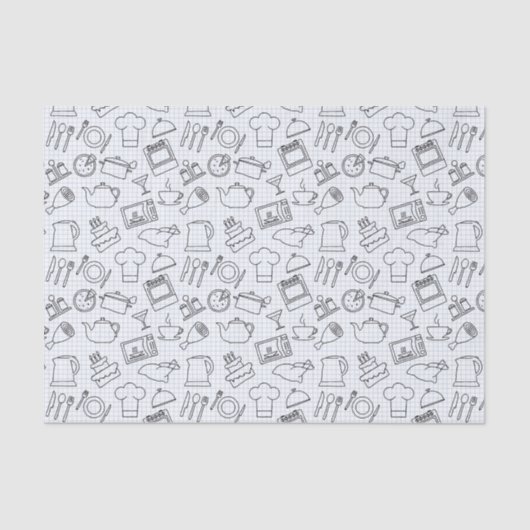 Papier Mousseline Cuisine Motif 4 (Recto)