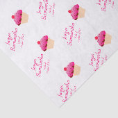 Papier Mousseline Cupcake rose vif - amusant (Détail)