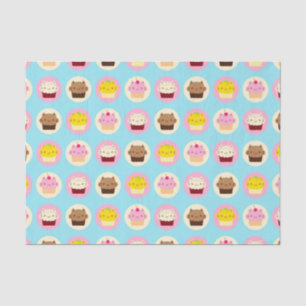 Papier Mousseline Cupcakes chats mignons