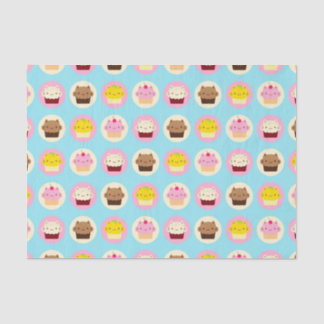 Papier Mousseline Cupcakes chats mignons