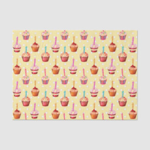 Papier Mousseline Cupcakes et Polka Dot