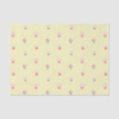 Papier Mousseline Cupcakes et Polka Dot mignonne Motif Pastel (Recto)