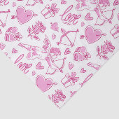 Papier Mousseline Cupid Bow Arrow Pink Love Motif Saint Valentin (Détail)
