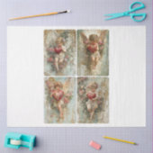 Papier Mousseline Cupidons de Saint-Valentin (Artisanat)