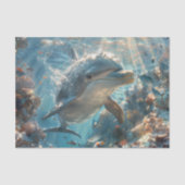 Papier Mousseline Curieux Dauphin Découpage (Recto)