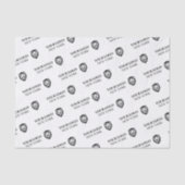 Papier Mousseline Custom Business Logo Black White Branded Packaging (Recto)