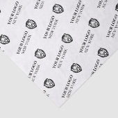 Papier Mousseline Custom Business Logo Black White Branded Packaging (Détail)